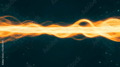 Abstract Orange Energy Wave...