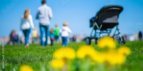 Blurred Family Walks in Par...