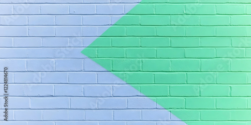 Diagonal Two-Tone Brick Wal...