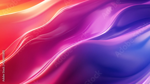 Wallpaper Mural A vibrant gradient background blending all shades of the rainbow, transitioning seamlessly from red to violet with a glossy, smooth texture. Torontodigital.ca