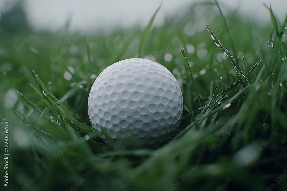 golf ball on green grass