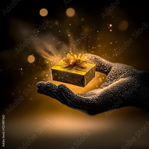 A Gloved Hand Holds a Glowi...