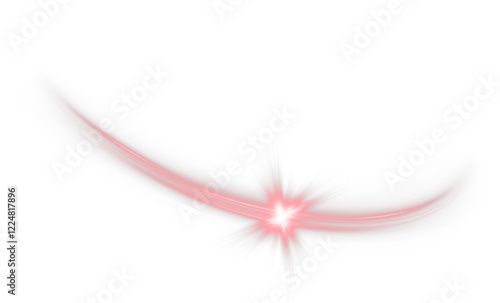glowing red neon  line with electric energy—perfect for PNG party visuals, futuristic tech backgrounds, or digital design templates with vibrant effects.