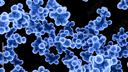 3D Illustration of Blue Abs...