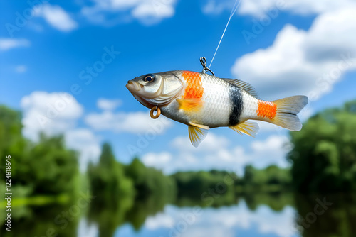 Colorful Fish Lure Hangs on...