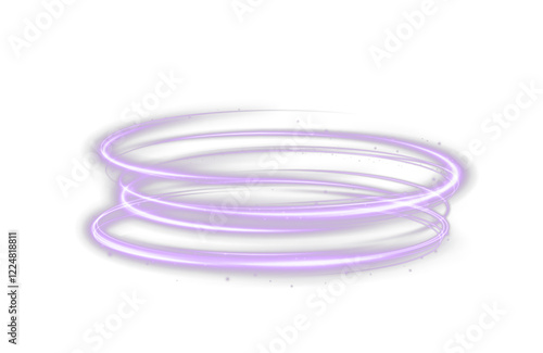  glowing neon circle with blue, pink, and violet tones—ideal for three-dimensional PNG templates, retro digital stories, or futuristic vector designs