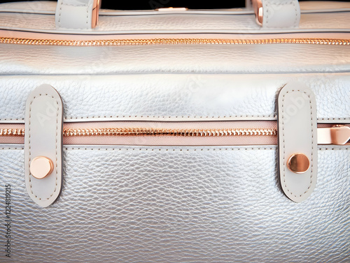 Silver Leather Bag Detail w...