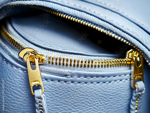 Close-up of Gold Zipper on ...