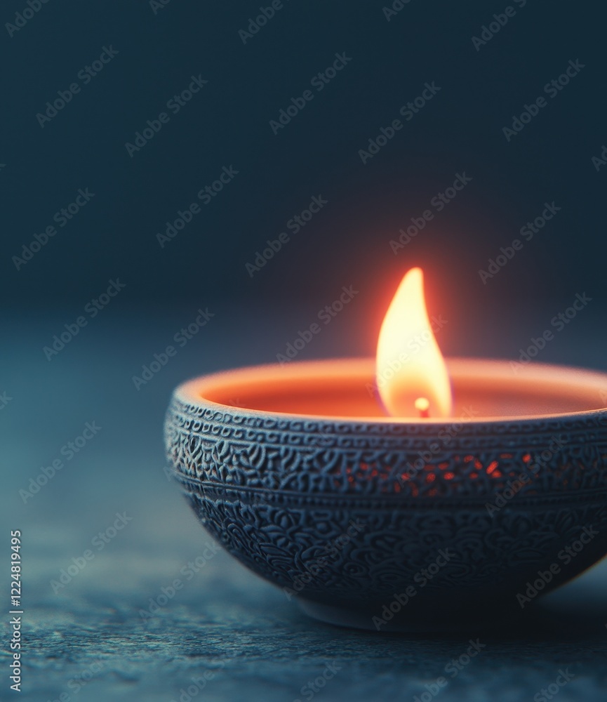 Serene Glowing Candle in a Textured Bowl Serene Glowing Candle in a Textured Bowl