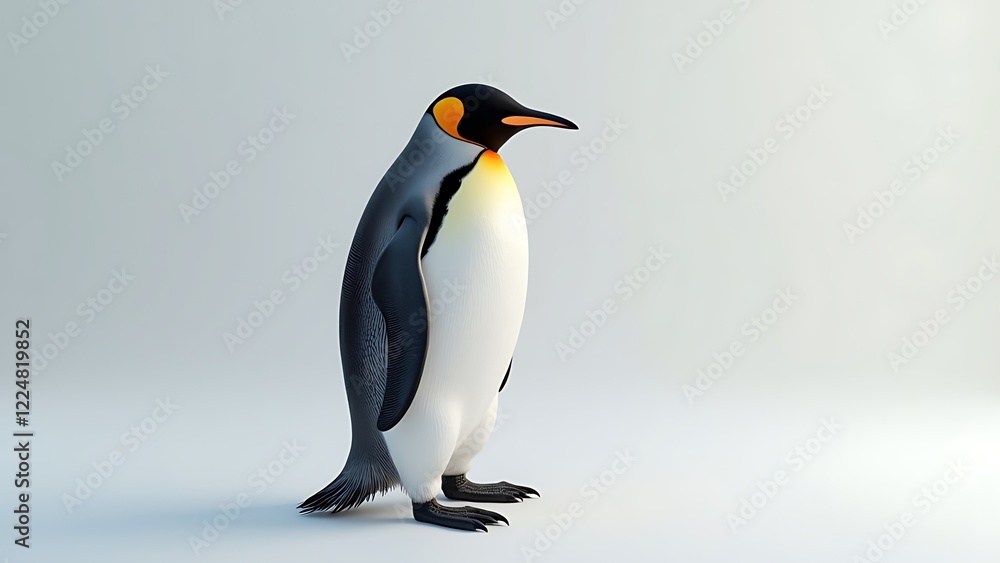 Fototapeta premium realistic 3d penguin minimalist background