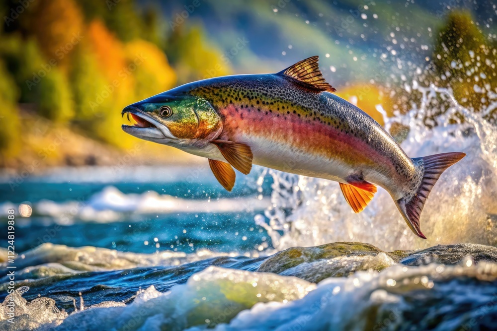 Stunning high-resolution images of salmon leaping, showcasing vibrant underwater action and aquatic wildlife. Stunning high-resolution images of salmon leaping, showcasing vibrant underwater action and aquatic wildlife.