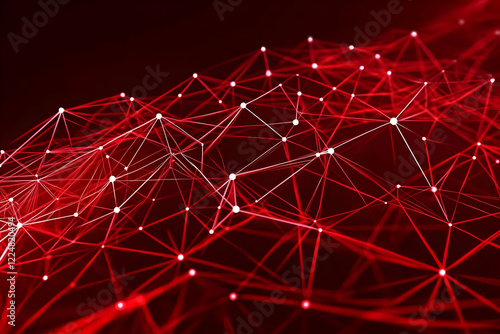 Abstract Red Network Forms ...