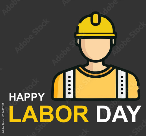 Happy labor day. Happy labor day vector design