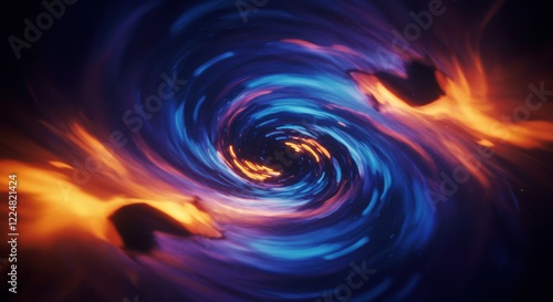 Wallpaper Mural Swirling cosmic vortex with fiery abstract elements in motion Torontodigital.ca