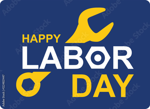 Happy labor day vector design. 