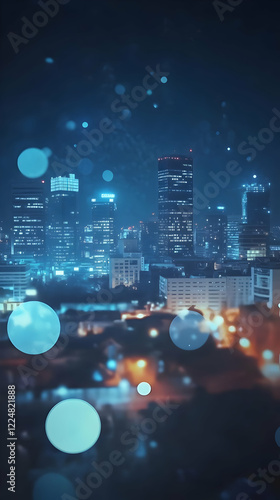 Cityscape Lights Shine Brig...