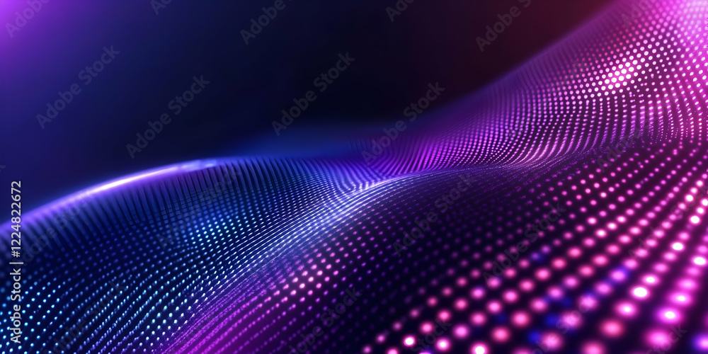Abstract Background Flows Smoothly with Glowing Particles Dynamically in Pink and Blue Abstract Background Flows Smoothly with Glowing Particles Dynamically in Pink and Blue