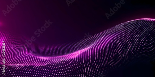 Abstract Purple Particle Wa...