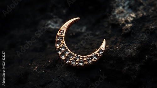 A nose pin is a small yet elegant piece of jewelry, often crafted from gold, silver, platinum, or adorned with gemstones like diamonds, pearls, or cubic zirconia. It is worn on the nostril and holds c photo