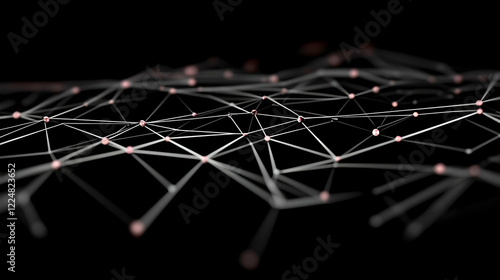 Abstract 3D Network of Inte...
