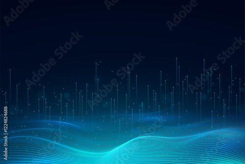 05 - Abstract technology particle background
