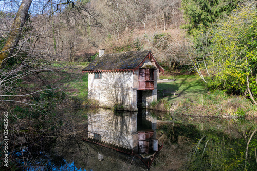 Boat House on lake