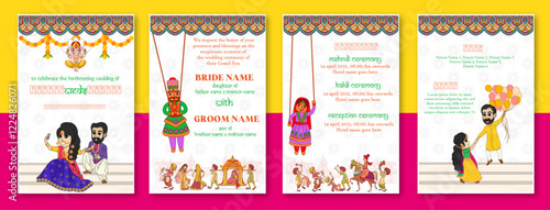 Indian wedding invitation template 