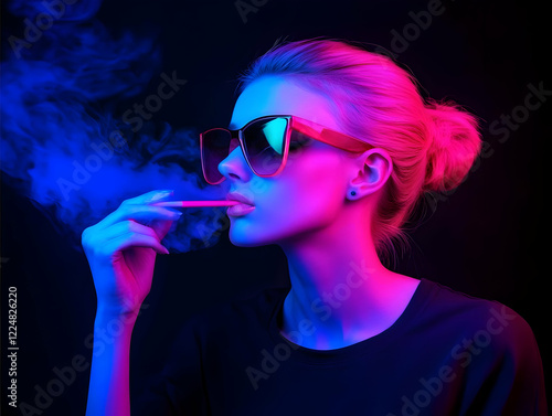 Stylish Person Vaping in Ne...