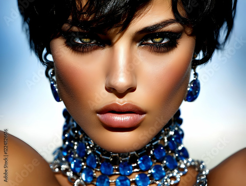 Close-up Beauty Portrait of...