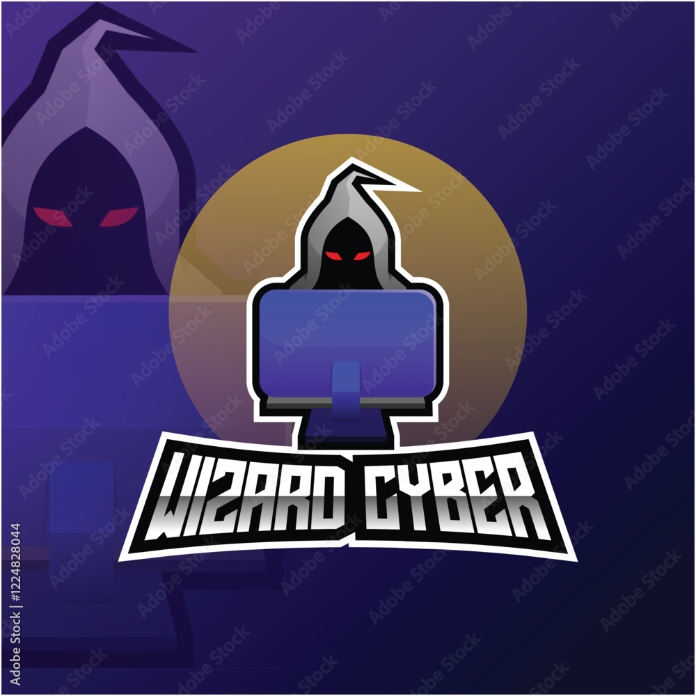 Obraz premium Wizard Cyber Logo