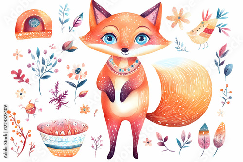 Whimsical Fox Illustration ...