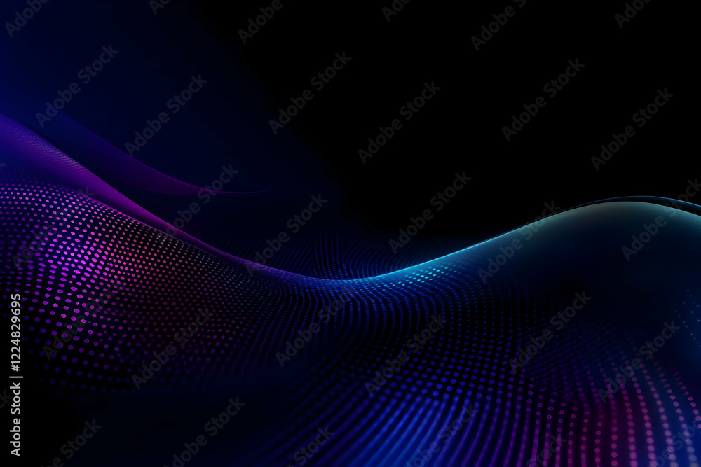 Abstract Background Flows Smoothly with Elegant Blue and Purple Dotted Waves. Abstract Background Flows Smoothly with Elegant Blue and Purple Dotted Waves.