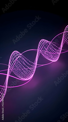 Abstract Pink Double Helix ...