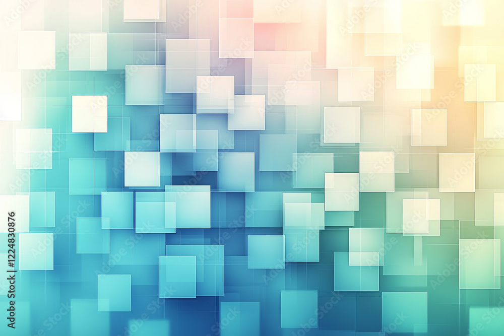Abstract teal and beige overlapping squares. Abstract teal and beige overlapping squares.