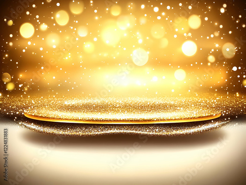 Golden Glitter Background C...
