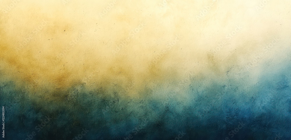 Obraz premium Ochre and cyan gradient under a grainy blurred light