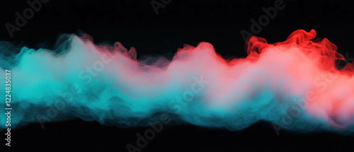 Vibrant smoke overlay texture creating depth against a black background with multiple layers