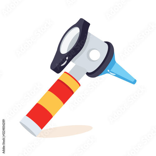 An otoscope used for ear examinations in medical settings.