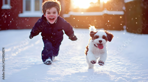Joyful Child Runs with Play...