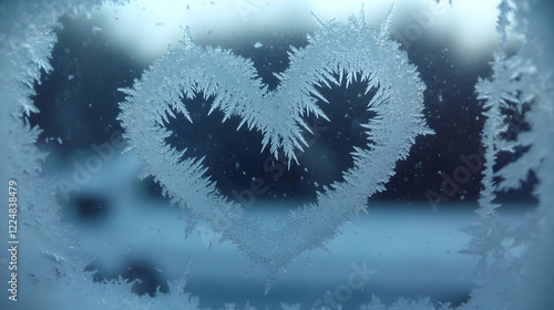 Frost forms a delicate hear...