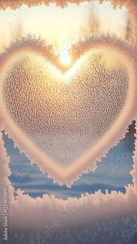 Frosty Heart on Window at S...