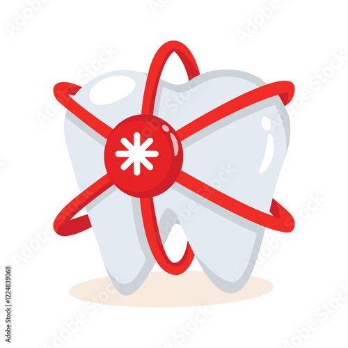 An amazing icon of tooth protection in modern style