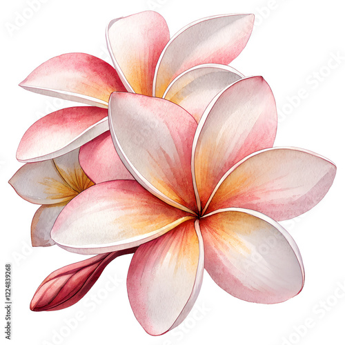 beautiful plumeria flower isolated on transparent background png