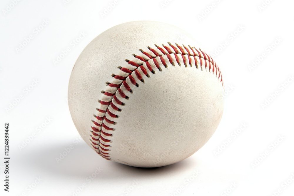 Studio Baseball Close-up, White Background, Sport Studio Baseball Close-up, White Background, Sport