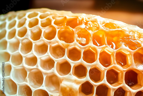 Close-up of honeycomb fille...
