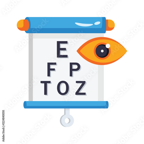 A vision test chart for eye examinations and healthcare.