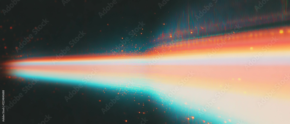 Obraz premium Dynamic spark gradient effect with bright colors against a dark background