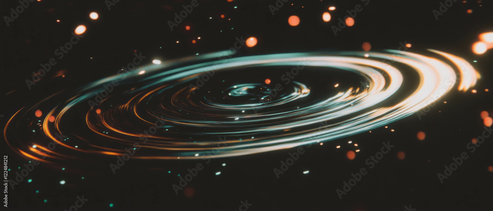 Swirling spiral spark trails create dynamic vortex effect over dark background Swirling spiral spark trails create dynamic vortex effect over dark background