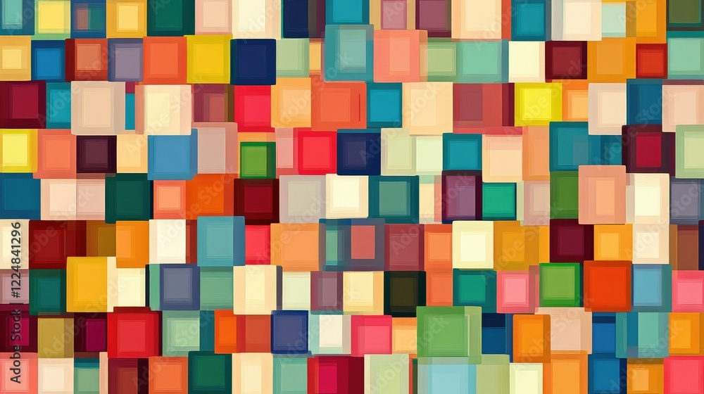 Vibrant Abstract Colorful Squares Background with Soft Edges and Modern Artistic Flair Ideal for Creative Projects, Digital Art, and Design Vibrant Abstract Colorful Squares Background with Soft Edges and Modern Artistic Flair Ideal for Creative Projects, Digital Art, and Design