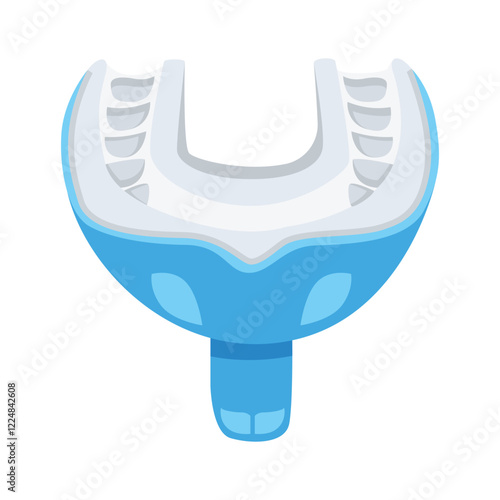 Dental Tray Icon for Oral Impressions and Treatments